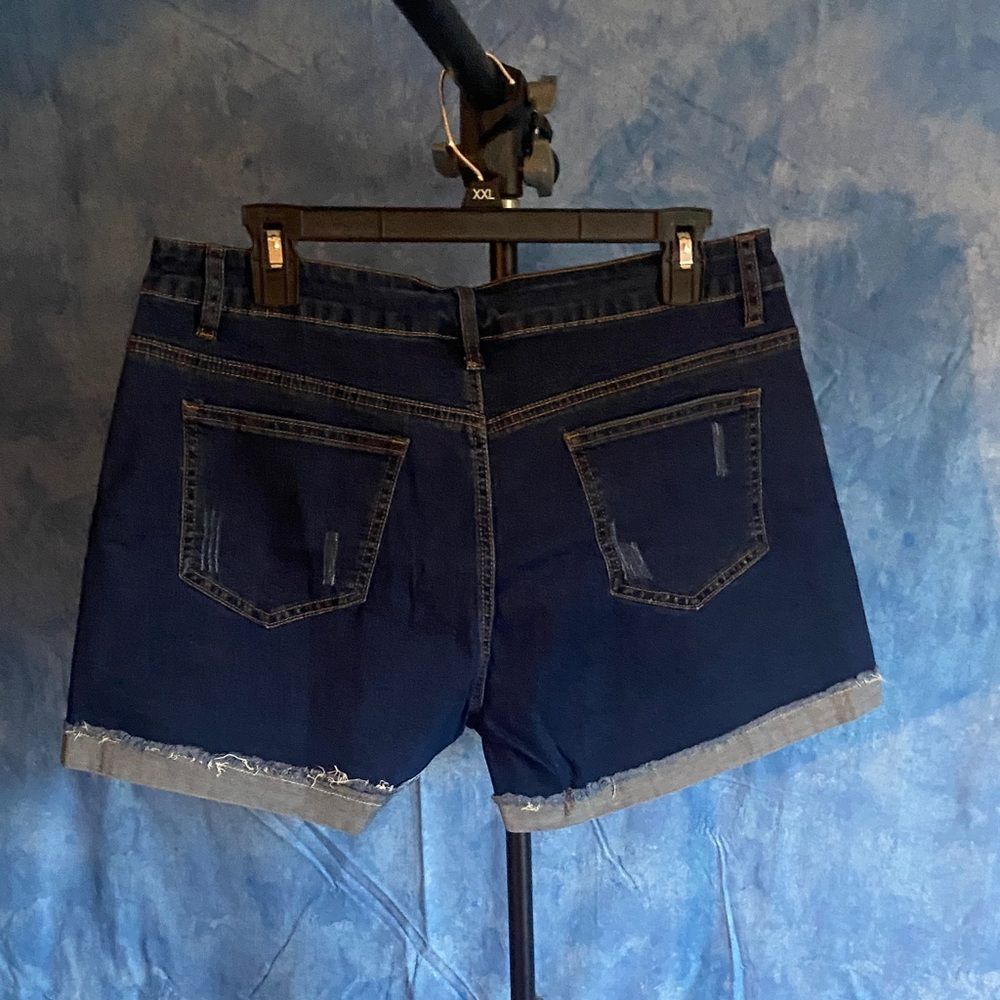 Denim Blue Women's Shorts, 2XL, 3J-129B003 - Picture 3 of 4